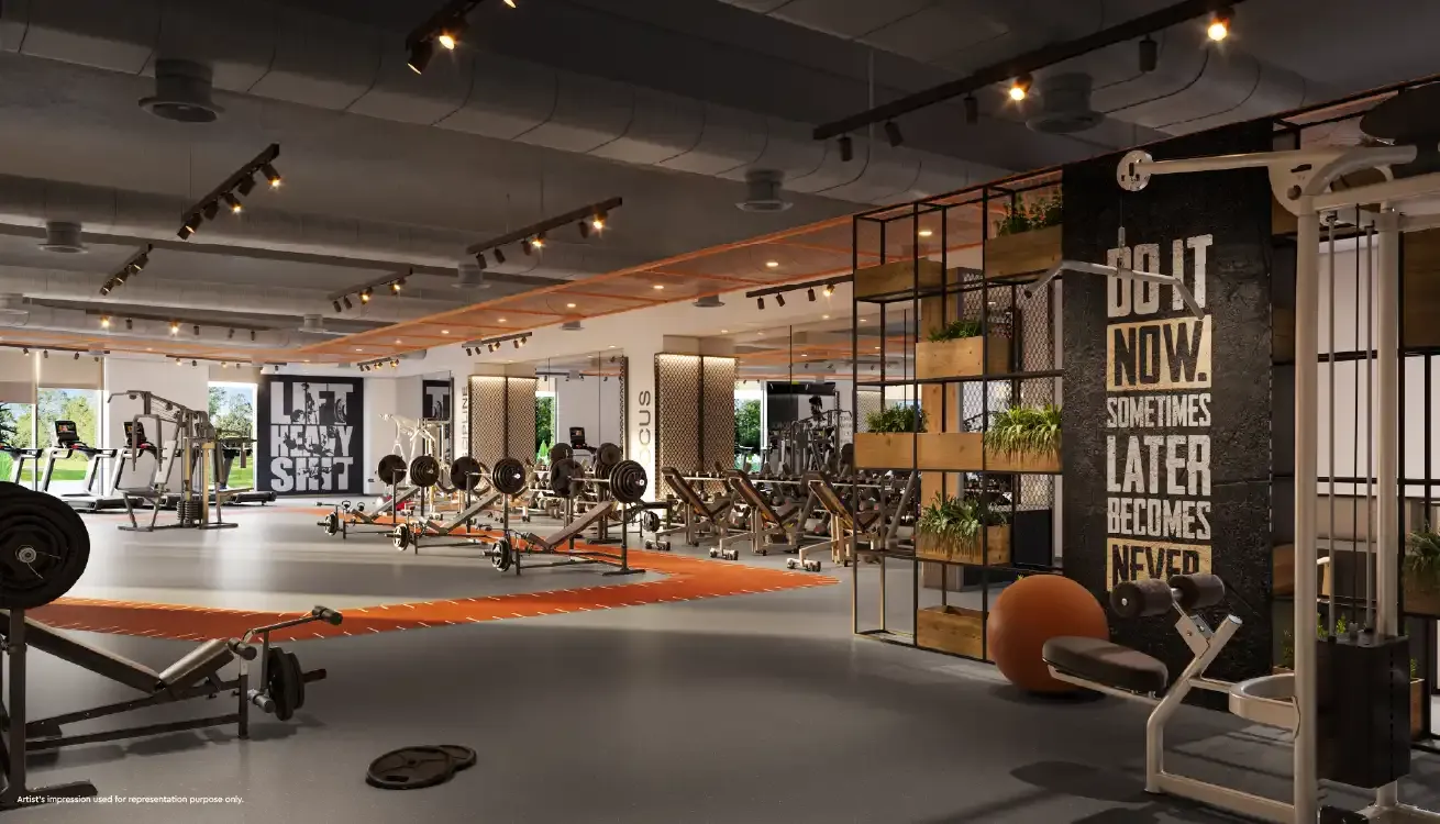 10,000 sq.ft. gymnasium at Godrej Ivara