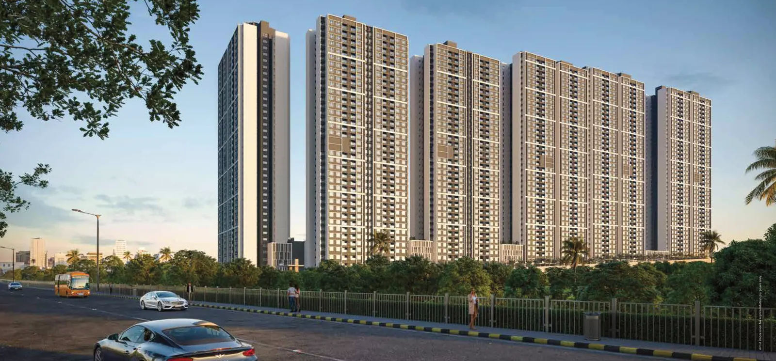 Godrej Ivara towers at dusk, Kharadi – Godrej Ivara